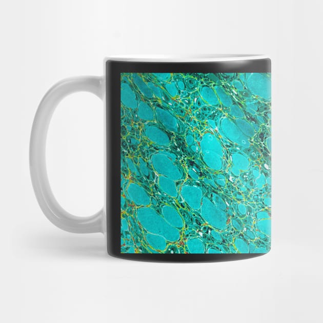 Abstract turquoise cells by CreaKat